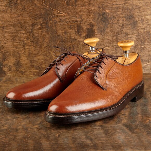 Florsheim 93603 NOS 5 Nail V-Cleat Brown PTB Men's Dress Shoes w/ Trees and Bags - Picture 10 of 16